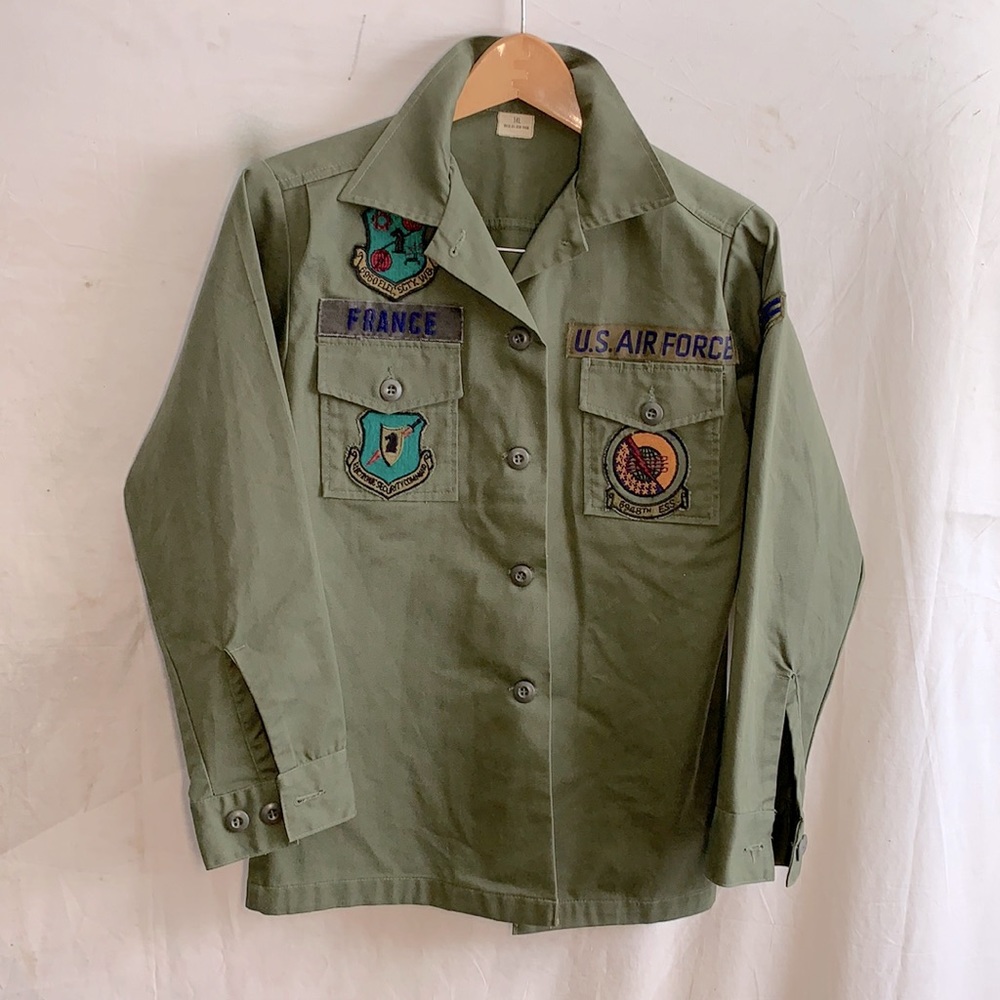 True Vintage Women’s OD Green Uniform Blouse